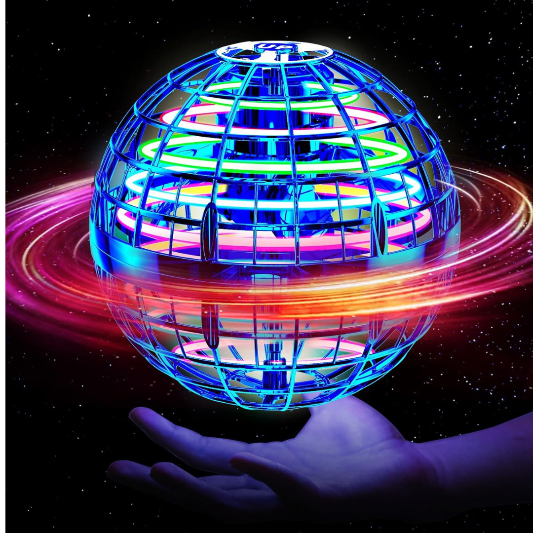 Interactive Hand-Controlled Flying Orb Drone with Colorful LED Lights Fun