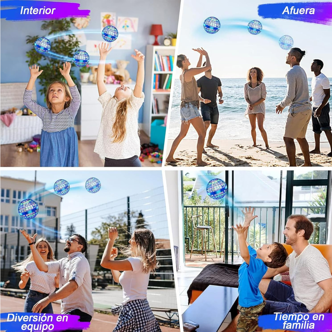 Interactive Hand-Controlled Flying Orb Drone with Colorful LED Lights Fun