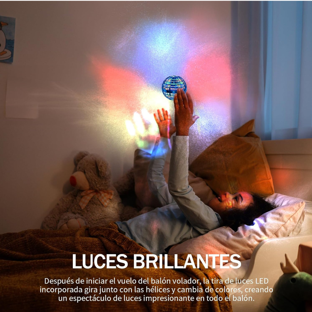 Interactive Hand-Controlled Flying Orb Drone with Colorful LED Lights Fun